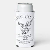 Personalized Bachelorette | Bridal Chaos  Seltzer Blikjeskoeler (Seltzer Voorkant)