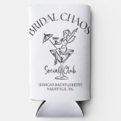 Personalized Bachelorette | Bridal Chaos  Seltzer Blikjeskoeler (Voorkant)