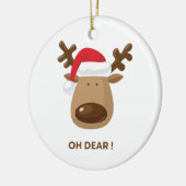 Personalized back note Oh Dear Reindeer Coworkers Keramisch Ornament (Links)