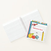 Personalized Back to School Apple Notebook for Kid Notitieboek (Binnen)