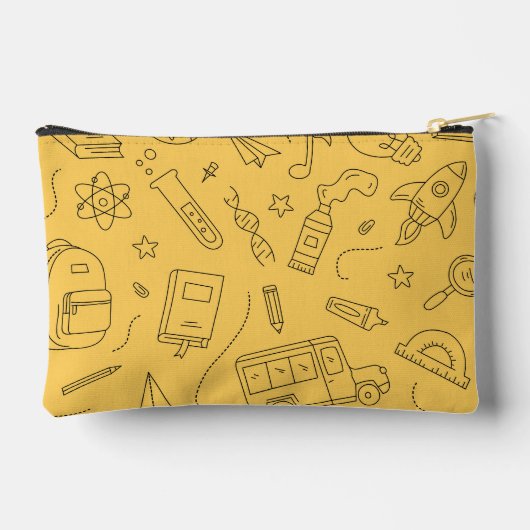 Personalized Back to School Backpack & Doodles Etui (Achterkant)