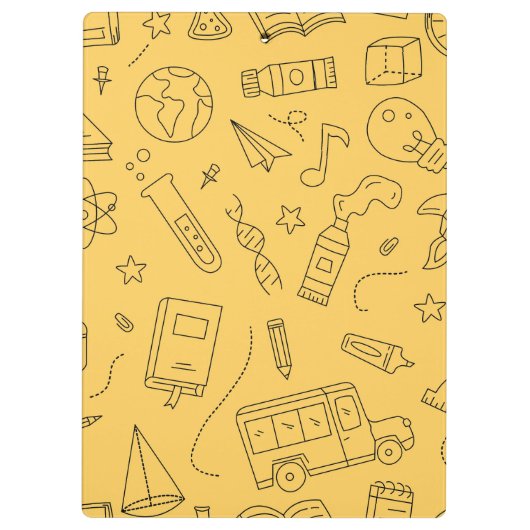 Personalized Back to School Backpack & Doodles Klembord (Achterkant)