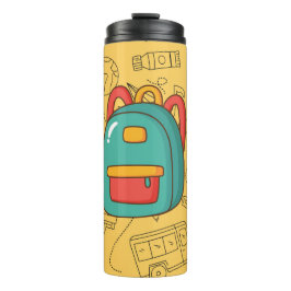 Personalized Back to School Backpack & Doodles Thermosbeker