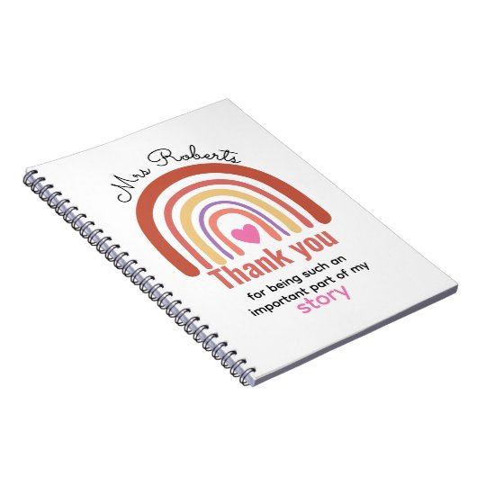 Personalized Back To School for Teachers Students Notitieboek (Rechterzijde)