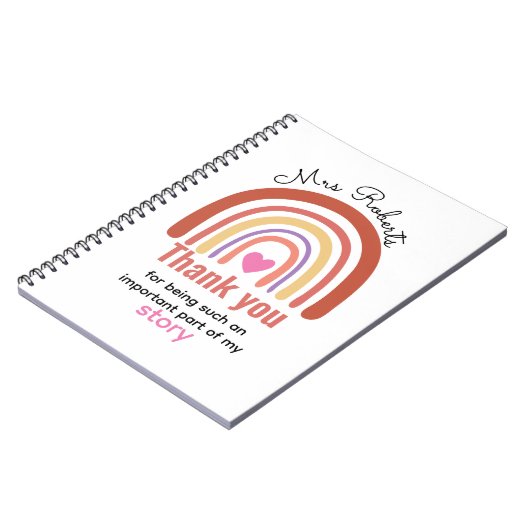 Personalized Back To School for Teachers Students Notitieboek (Linkerzijde)