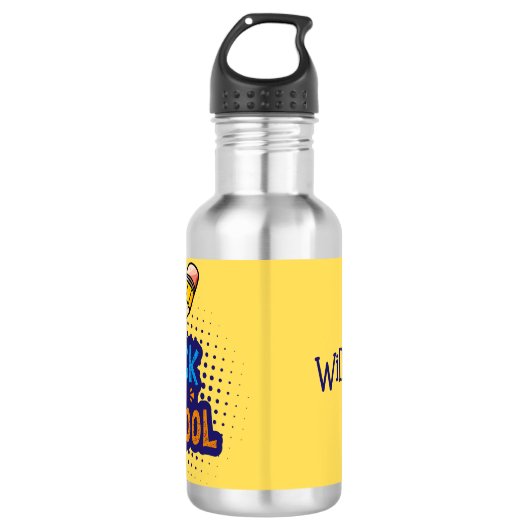 Personalized "Back To School" Fun Doodle Waterfles (Voorkant)