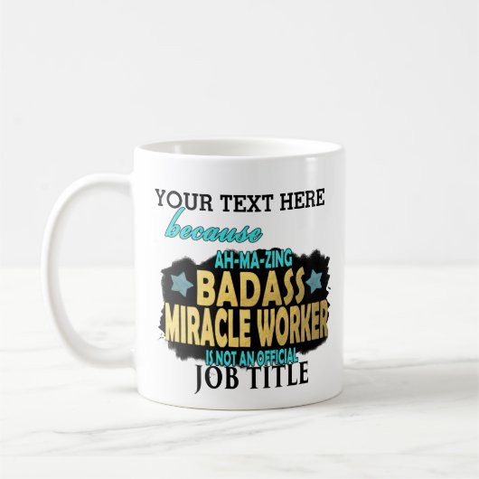 PERSONALIZED Badass Mirakel Worker - Funny Work Koffiemok (Links)