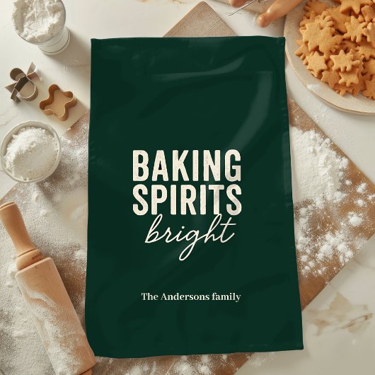 Personalized “Baking Through the Snow” Christmas Theedoek