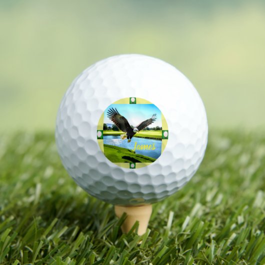 Personalized Bald Eagle Golfballen (Insitu Shirt)