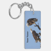 Personalized Bald Eagle Keychain - Add Your Name (Voorkant Links)