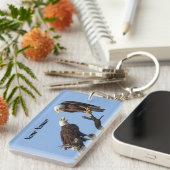Personalized Bald Eagle Keychain - Add Your Name (Voorkant Rechts)