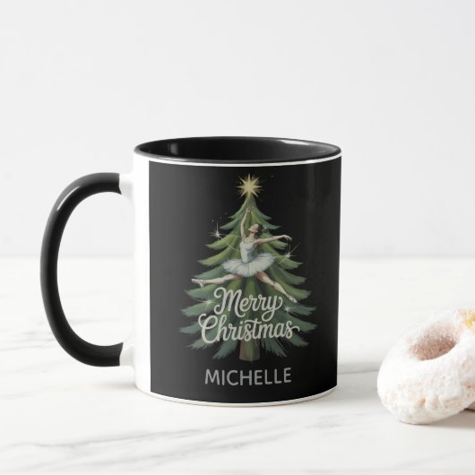 Personalized Ballerina ballet dancer christmas Mok (Met donut)