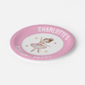 Personalized ballet Ballerina Birthday Party Papieren Bordje (Gekanteld)