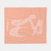Personalized Ballet Shoe Typography  Fleece Deken (Voorkant (Horizontaal))