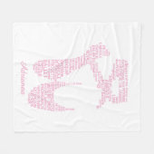 Personalized Ballet Shoe Typography  Fleece Deken (Voorkant (Horizontaal))