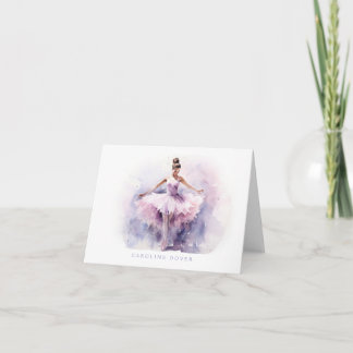 Personalized Ballet Thank You Note Card Stationery Bedankkaart
