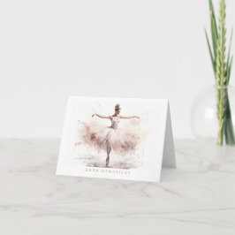 Personalized Ballet Thank You Note Card Stationery Bedankkaart
