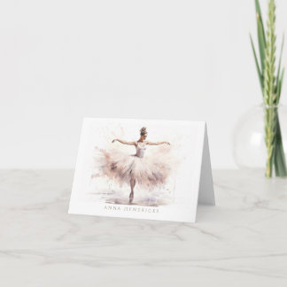 Personalized Ballet Thank You Note Card Stationery Bedankkaart