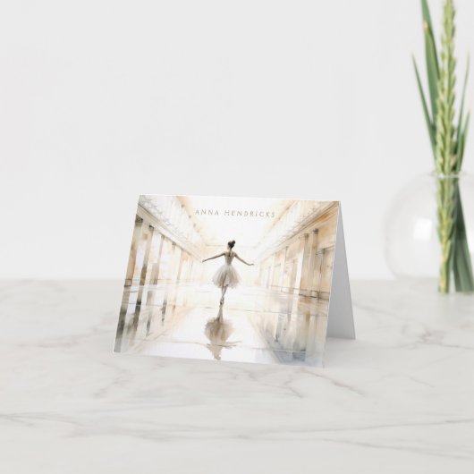 Personalized Ballet Thank You Note Card Stationery Bedankkaart (Voorkant)
