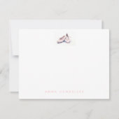 Personalized Ballet Thank You Note Card Stationery Notitiekaartje (Voorkant)