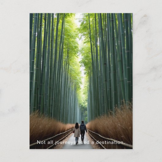 Personalized Bamboo Forest Walk Briefkaart (Voorkant)