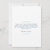 Personalized Baptism Ceremony Baby Boy  Kaart (Achterkant)