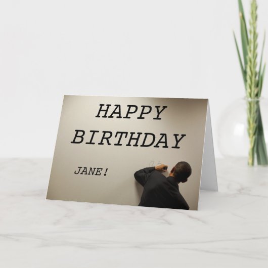 Personalized Barack Obama Birthday Card - 2 Kaart (Voorkant)