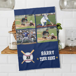 Personalized Baseball 4 Photo Collage Name Team Theedoek