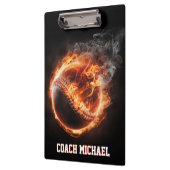 Personalized  Baseball Ball on Fire Klembord (Links)