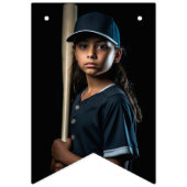 Personalized Baseball Bow Birthday Vlaggetjes (Eerste vlag)