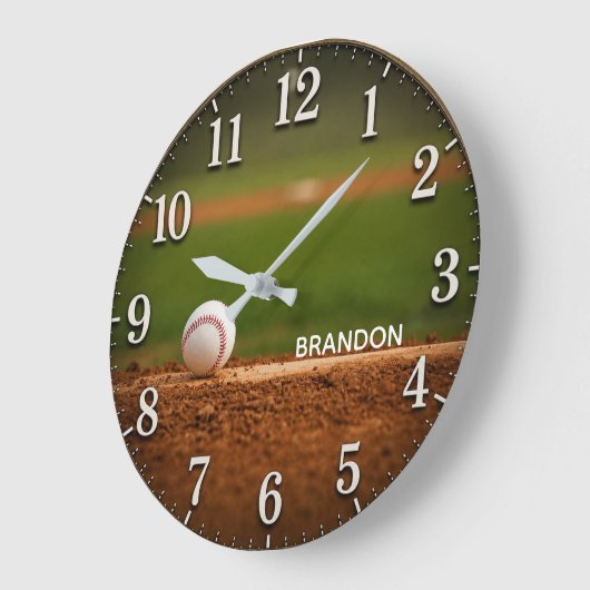 Personalized Baseball Field Custom Name Grote Klok (Hoek)