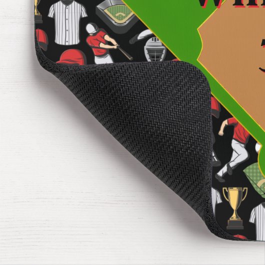 Personalized Baseball Mousepad Muismat (Hoek)