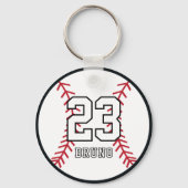 Personalized Baseball Player Name & Number Sleutelhanger (Achterkant)