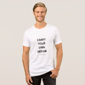 Personalized Basic Tri-Blend Shirt Design Yourself (Voorkant volledig)