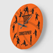 Personalized Basketball Action Grote Klok (Hoek)