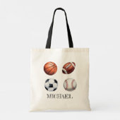 Personalized Basketball Baseball Football Soccer   Tote Bag (Achterkant)