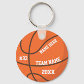 Personalized Basketball Keychain Team Player (Voorkant)