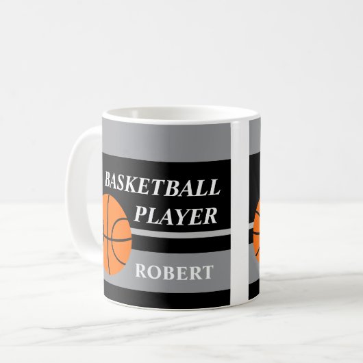 Personalized Basketball Mug Koffiemok (Voorkant links)