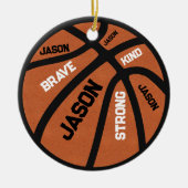 Personalized Basketball Ornament Add Your Name (Voorkant)