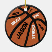 Personalized Basketball Ornament Add Your Name (Achterkant)