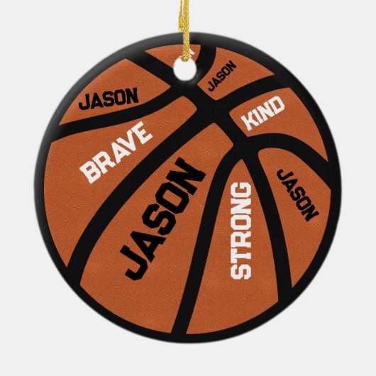 Personalized Basketball Ornament Add Your Name (Achterkant)