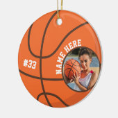 Personalized Basketball Ornaments Christmas Player Keramisch Ornament (Links)
