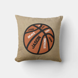 Personalized Basketball Pillow Add Your Name Kussen