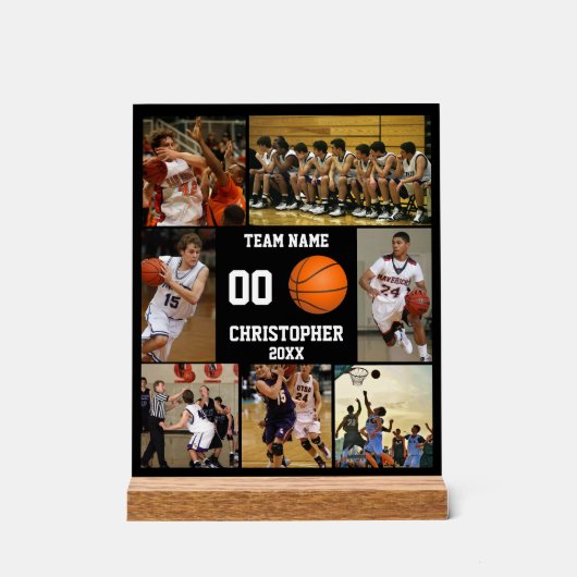 Personalized Basketball Player Room Decorative Acryl Bord (Voorkant)