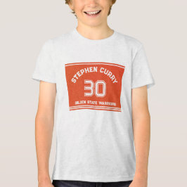 Personalized Basketball Player Sport Simple Fun Tri-Blend Shirt