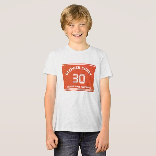Personalized Basketball Player Sport Simple Fun Tri-Blend Shirt (Voorkant volledig)