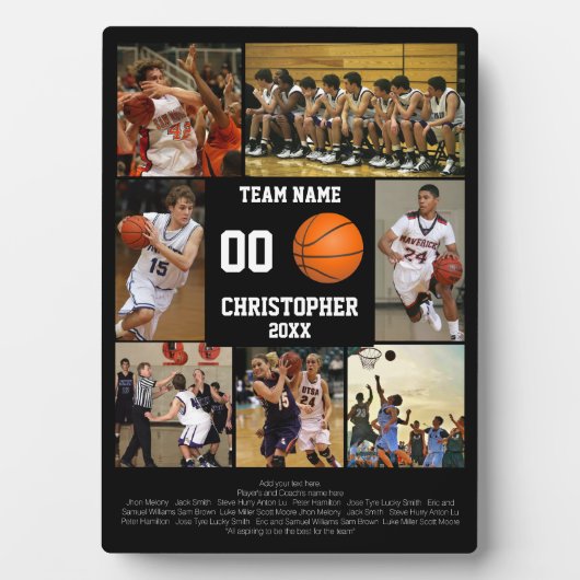 Personalized Basketball Senior Night Commemorative Fotoplaat (voorkant)