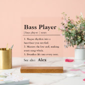 Personalized Bass Player Definition Acryl Bord (Huwelijk)