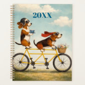 Personalized Basset Hound Tandem Planner (Voorkant)