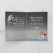 Personalized Bassett Hound Christmas Feestdagen Kaart (Binnen)